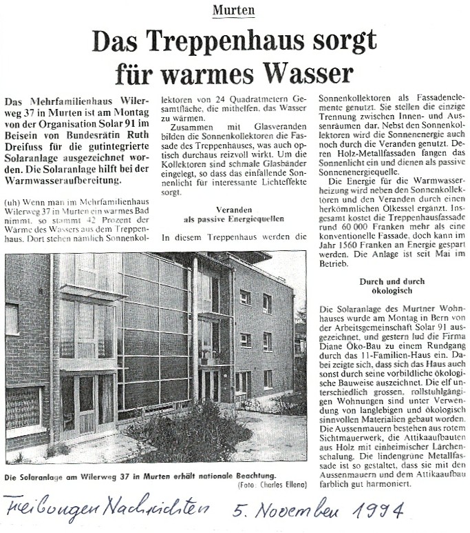 Schweizer Solarpreis 1994
