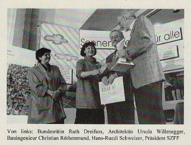 Preisverleihung Schweizer Solarpreis 1994
